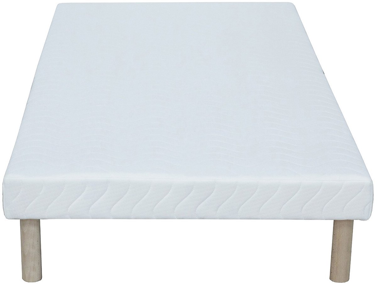 Vente-unique Decoratieve gewatteerde bedbodem 90 x 200 cm - 10 latten - Wit - ASTHENIS II van YSMÉE