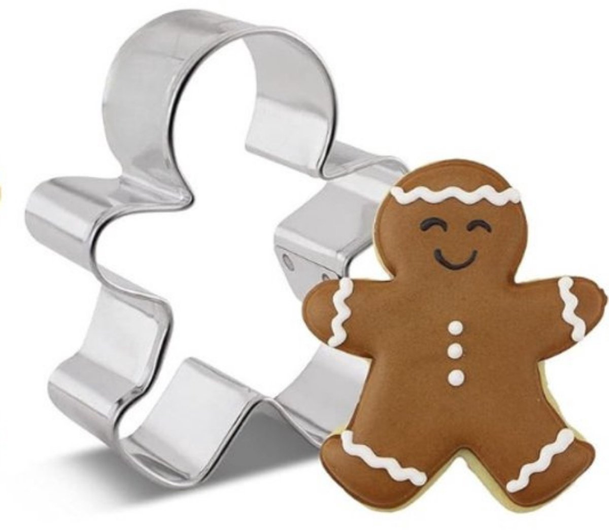 Uitsteekvormpje Koekemannetje klein - 7CM - Metaal vorm Peperkoekmannetje - Kerst koekjes bakken - Deeg uitsteken