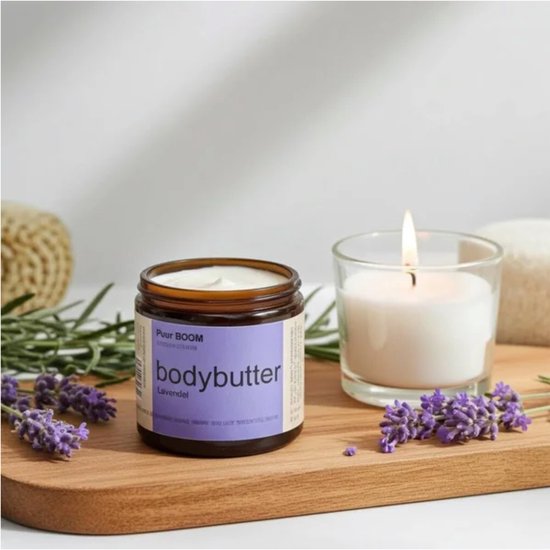 Puur BOOM - Bodybutter Lavendel- natuurlijke lichaamsverzorging- huidverzorging- kruiden uit de natuur