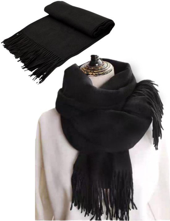 Belle écharpe oblongue Écharpe douce en cachemire Zwart - Accessoires Youhomy Femmes - Écharpe unisexe homme - Châle pour femme - saison d'hiver| Cadeaux | Saint-Nicolas| Noël| Anniversaires| Jours fériés
