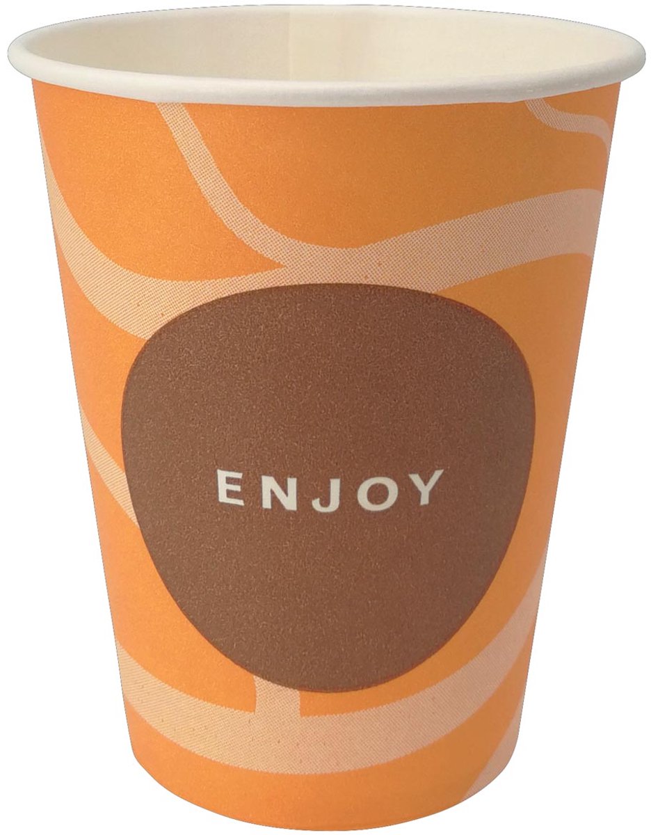 Drinkbeker Enjoy, uit karton, 150 ml, diameter 70,3 mm, pak van 100 stuks