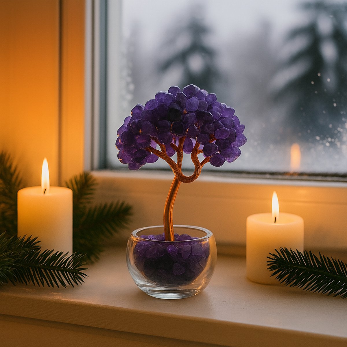 S4H - Amethist Edelsteen Boompje – Spirituele Rust & Zuiverings