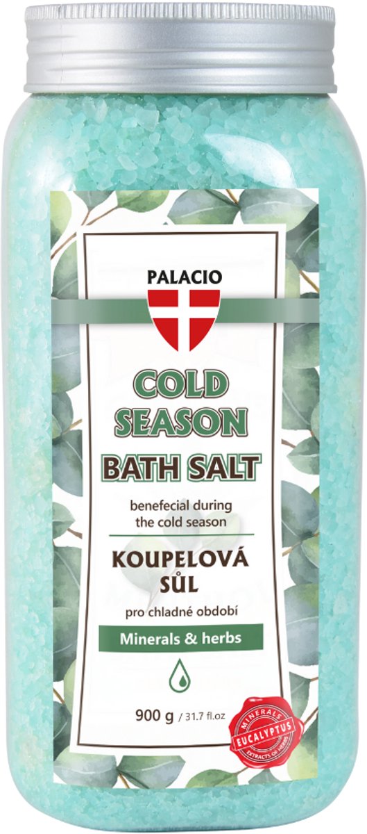 Palacio Cold Season Eucalyptus Badzout – Verfrissend & verzachtend kruidenbad – Tegen spanning, koude dagen & verkoudheidsgevoel – 900 g