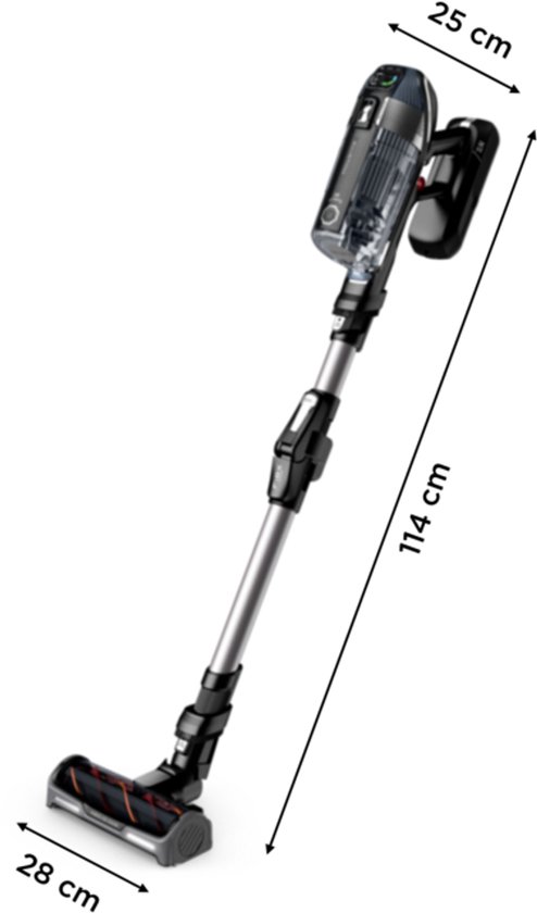 Rowenta X-Force Flex 14.60 RH9958 - Steelstofzuiger - Draadloos - Ideaal voor huisdiereigenaren- 200 Airwatt - Flexibele Buis - 70 min. gebruikstijd - LED verlichting zuigmond