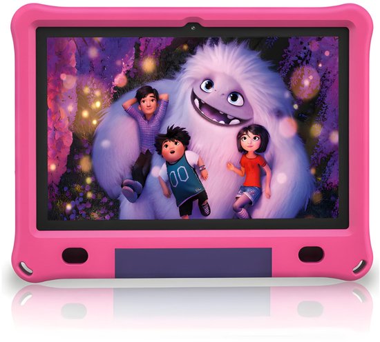 CosmoToys® Kids Tablet - Kindertablet - Tablet Kinderen - Vanaf 3 Jaar - Speelgoed voor in de Auto & Onderweg - 10 Inch - Android 12 - Ouderlijk Toezicht - 6000 mAh - Roze