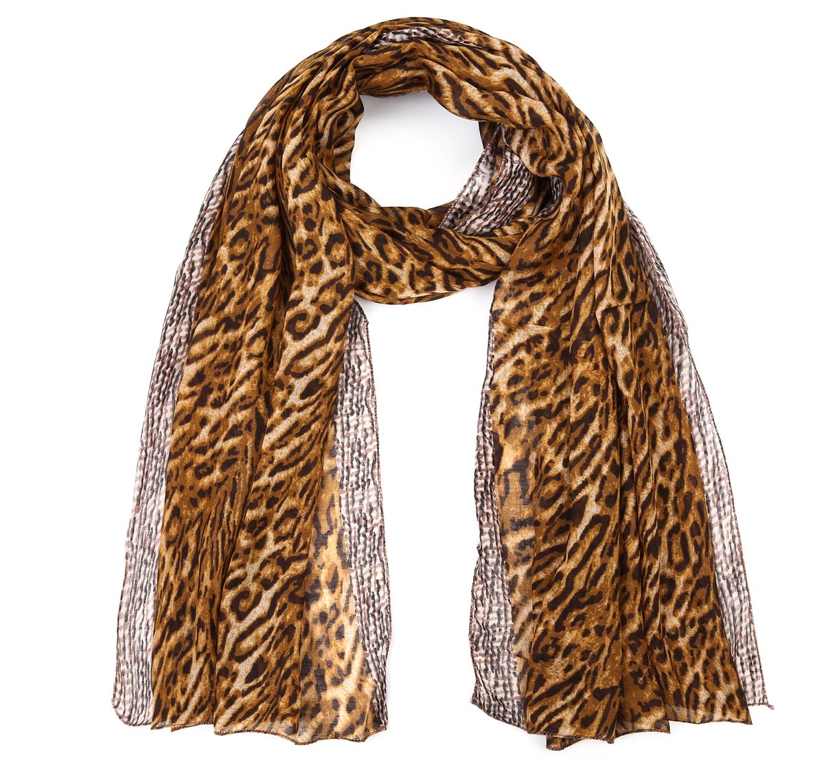 SF - sjaal met luipaard print - YELLOW