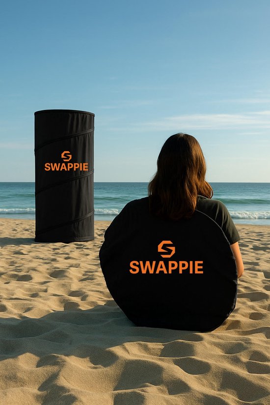 SWAPPIE - Mobiele Omkleedruimte - Pop-up Tent - 1-persoons - Zwart - Waterdicht van SWAPPIE — afbeelding 3