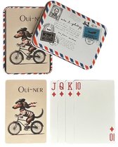 L-Line by Jis - Jeu de cartes Teckel – Client à vélo dans une boîte cadeau