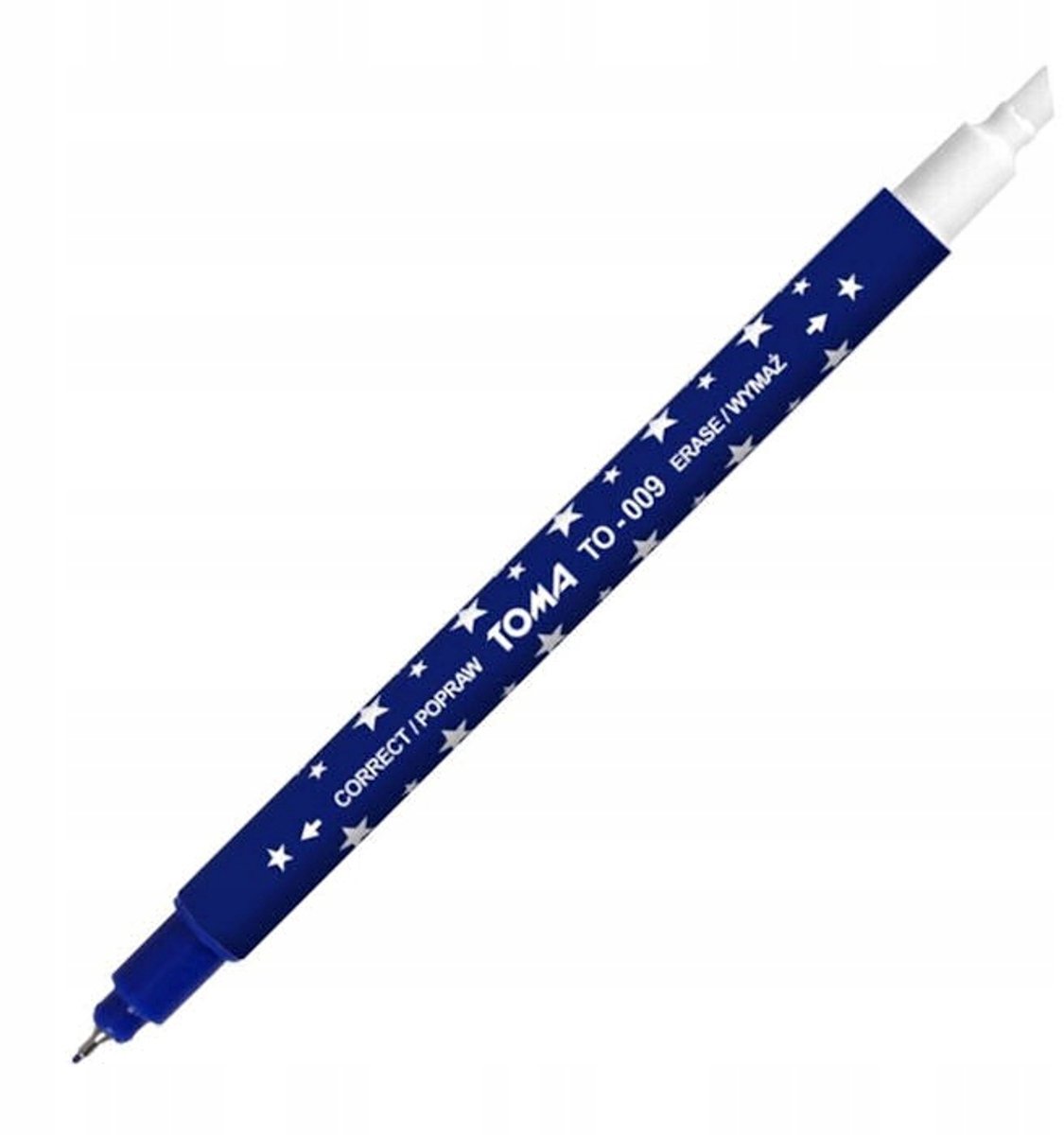 Toma TO-009 Wisser met Dubbele Punt - Wit & Blauw