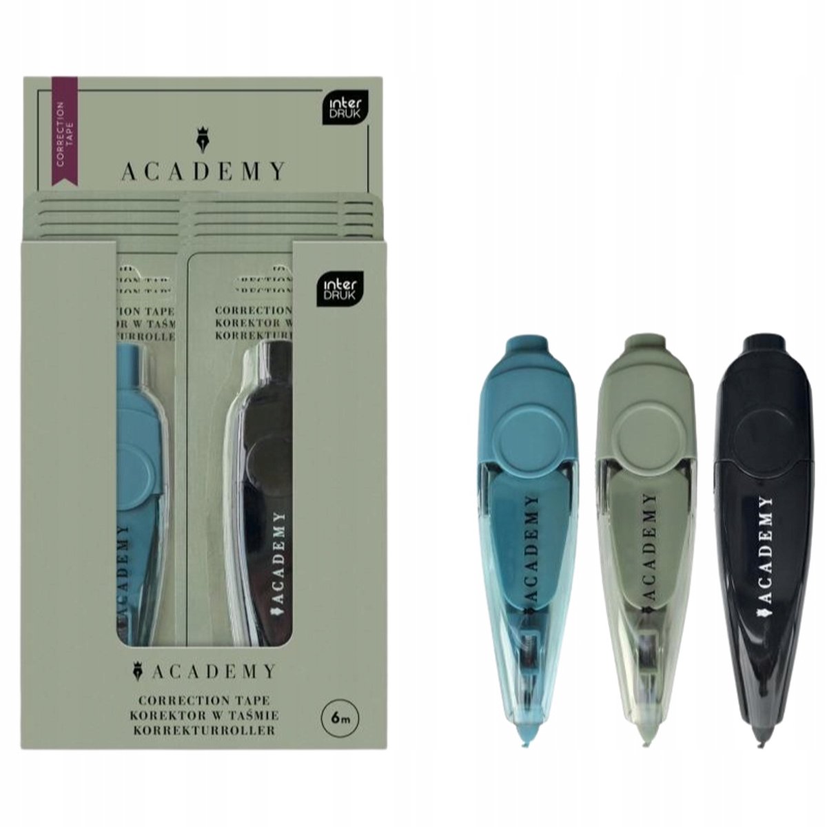 Interdruk Academy Correctietape 6m - Mixkleuren