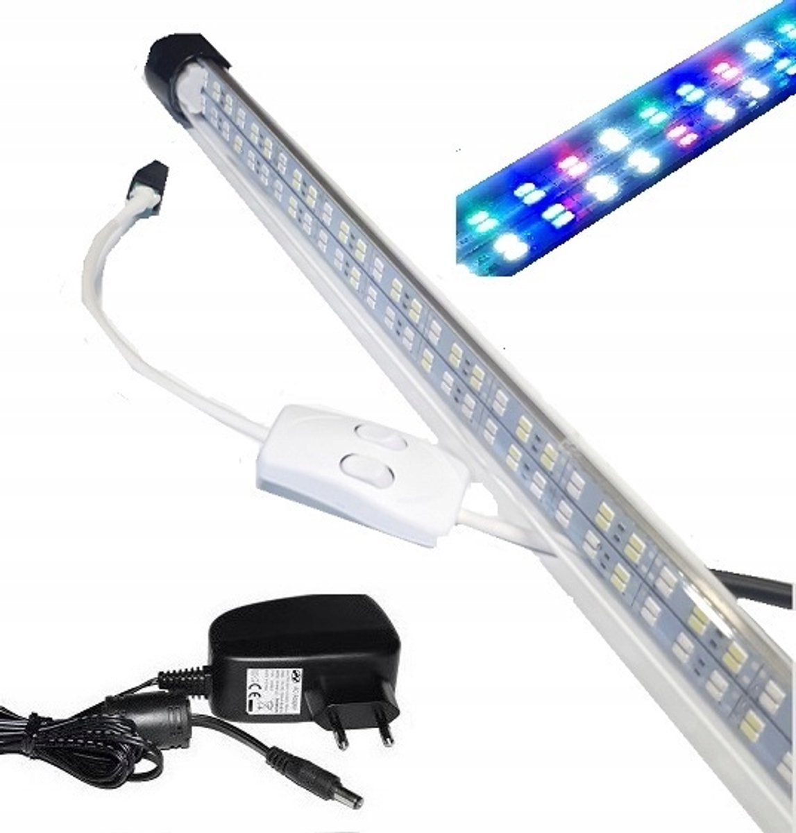 Krachtige LED Aquarium Lamp 110cm 4-in-1 met Dubbele Schakelaar