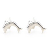 Zilveren oorknopjes dolfijntje 10mm