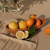 Schaal, fruitschaal, karton PE, ovaal, 300x190x goud (430830