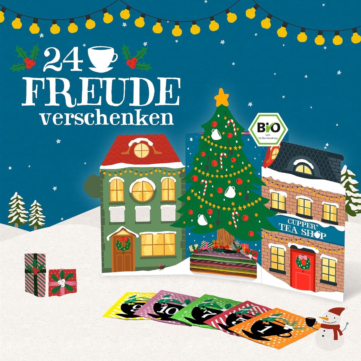 Biologische Thee Adventskalender 2025 – 24 Theezakjes – 2 x 12 Varianten met Twee Exclusieve Smaken – Kerstcadeau Zonder Chocolade – Perfect voor Theeliefhebbers – foto 5