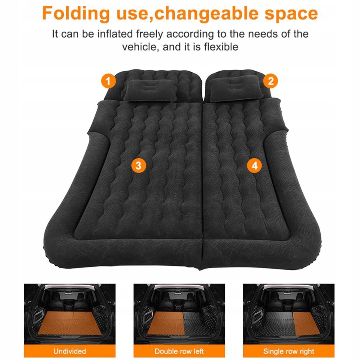 Automatische SUV-luchtmatrassen voor auto's - campingbedje voor koffers en bagage