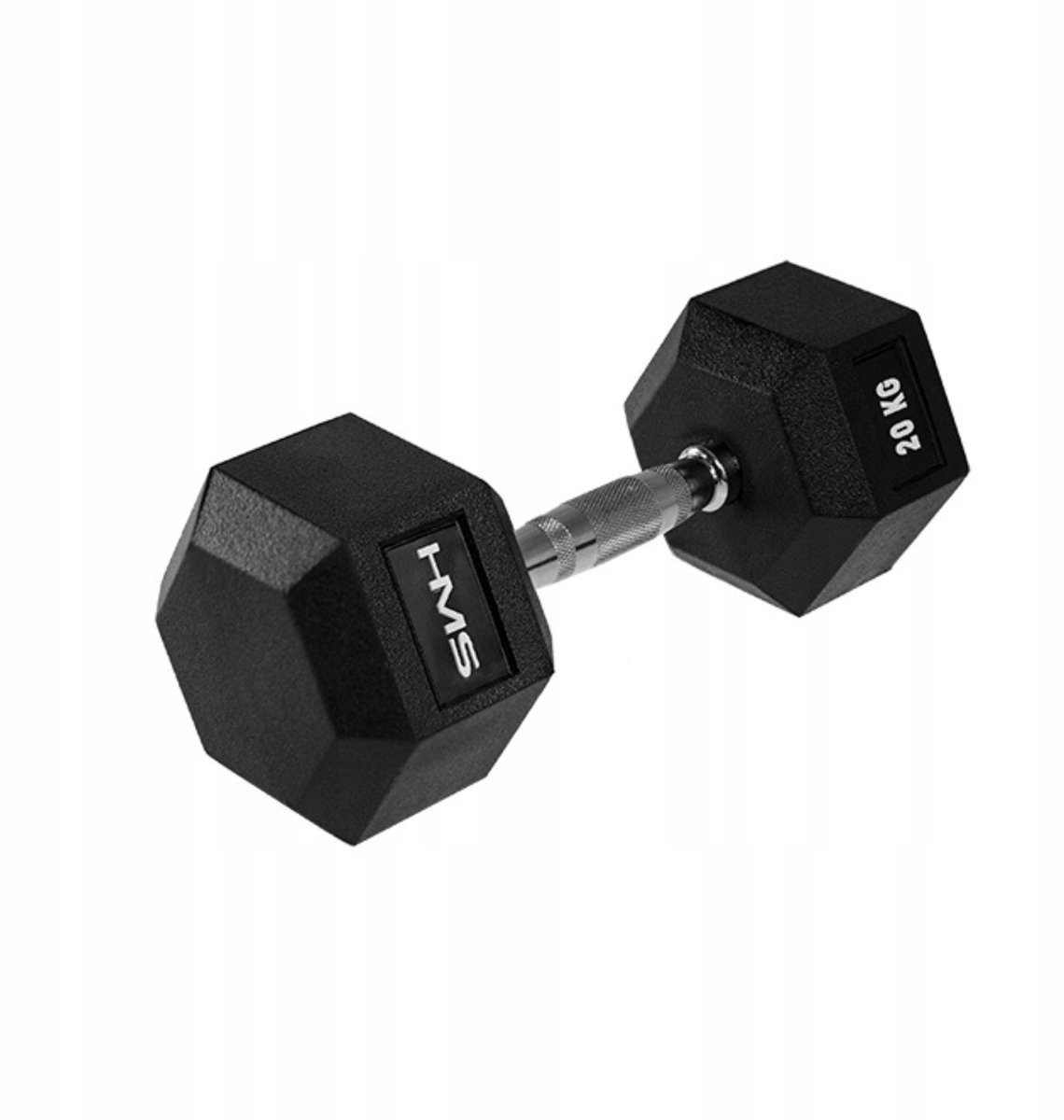 Hex Pro Dumbbell 20 kg - Rubberen staal voor krachttraining