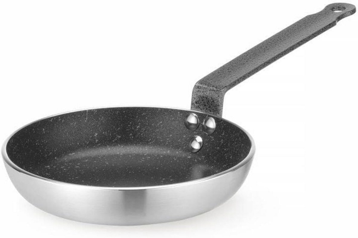 Steelpan met marmercoating - 20 cm - Ovenbestendig - Geschikt voor alle kookplaten