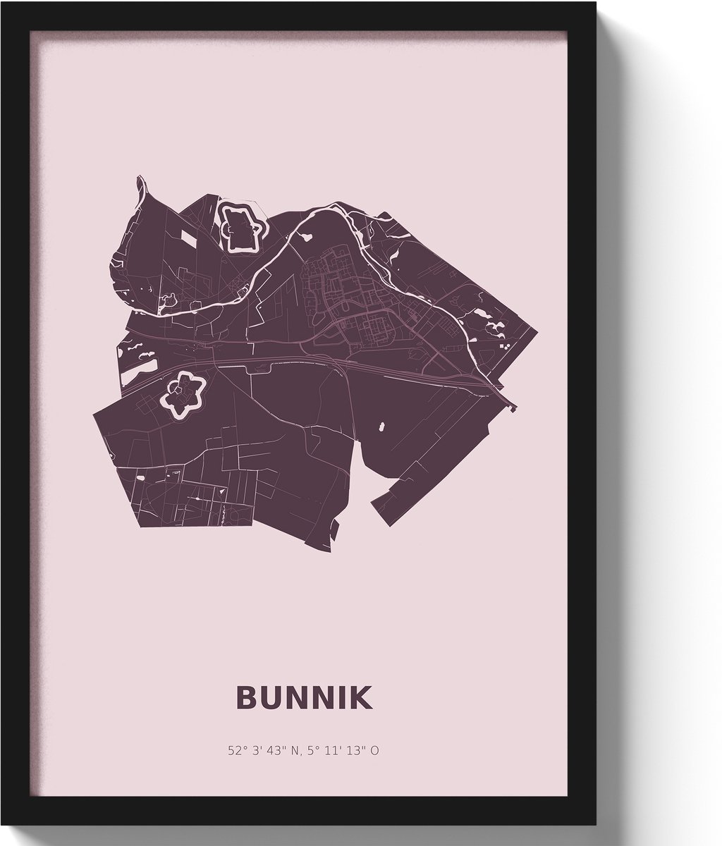 Poster Bunnik A3 - 30 x 42 cm - Paars (Exclusief Lijst)