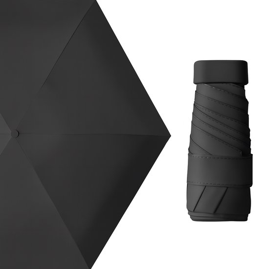 Parapluie tempête pliable BOTC - Protection UV - 90 cm - Zwart