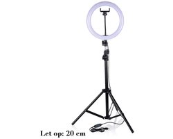 LuminexPro LED Ringlamp 26 cm (12 inch) – Met Statief 2.1 m – Telefoonhouder & Bluetooth Afstandsbediening – Voor TikTok, YouTube, Vlogging & Fotografie