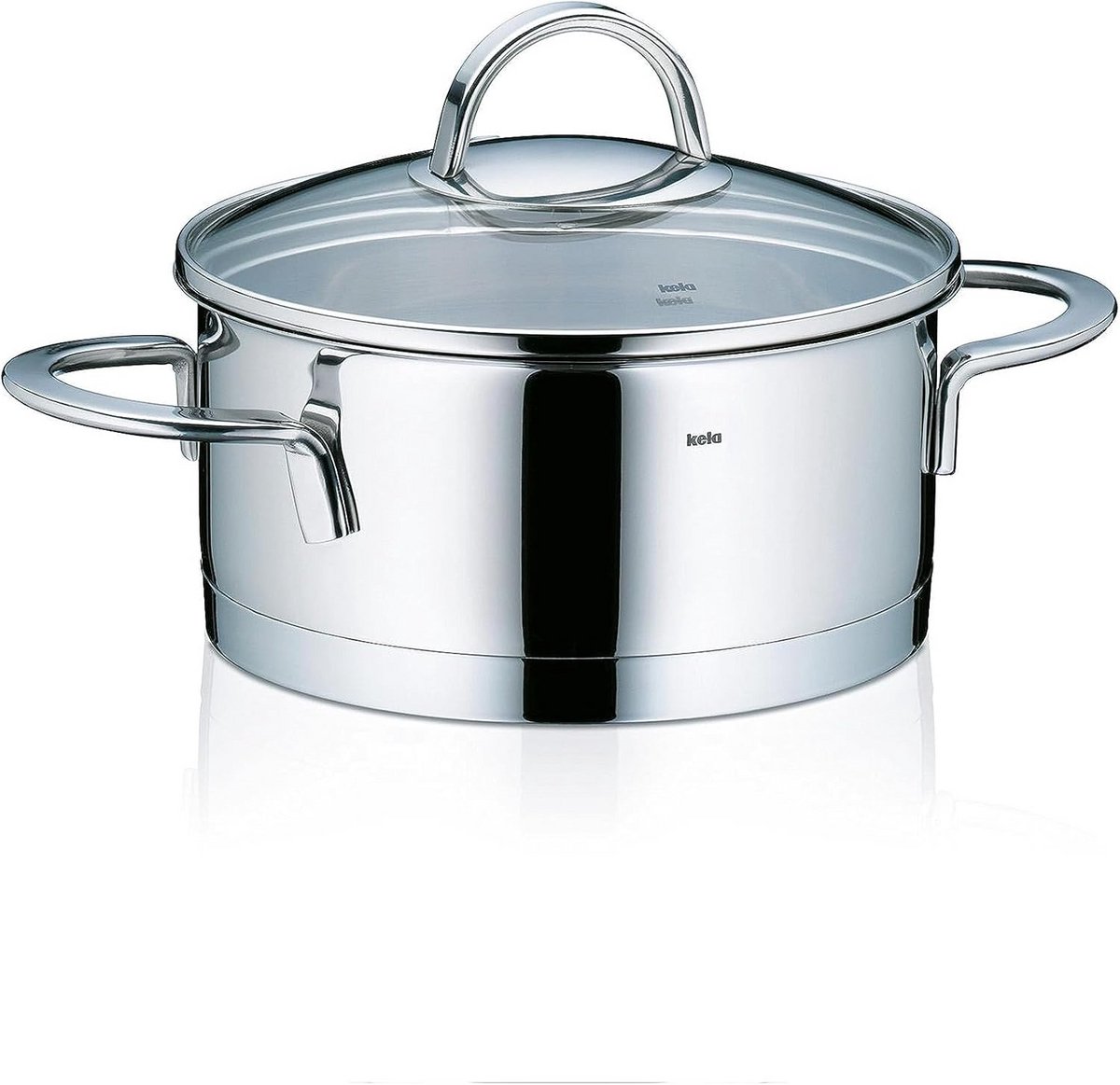 Frying pan, Stainless steel, Silver Glossy, 16 x 16 x 8 cm