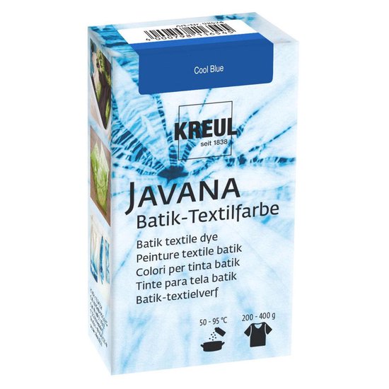 Javana Blue Batik Textile Dye - 70 ml de peinture tie dye