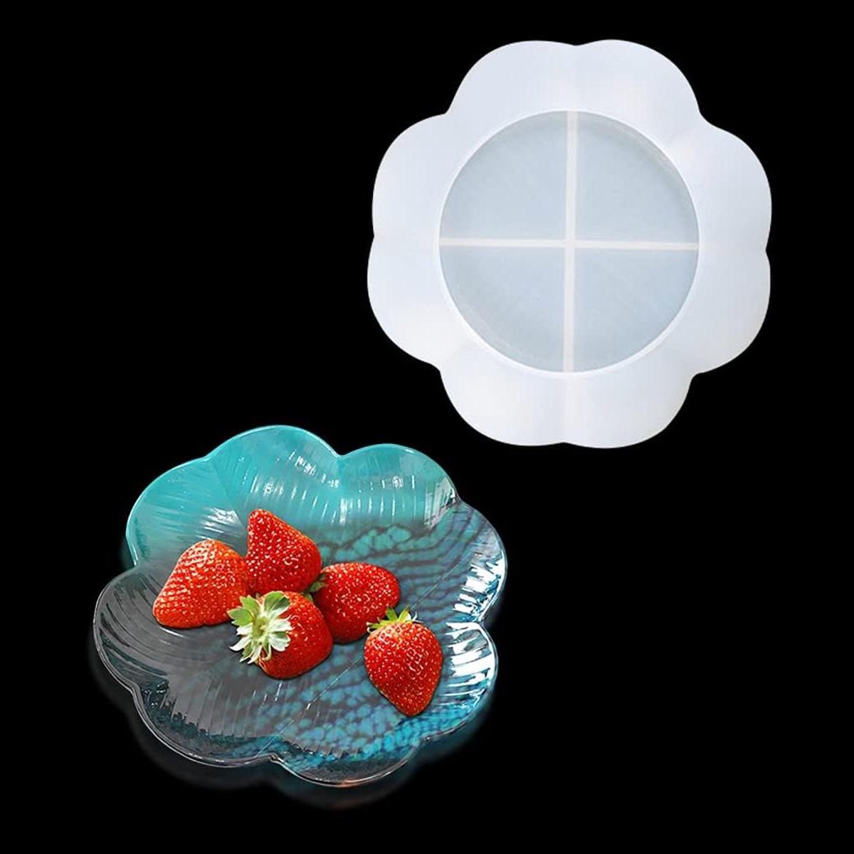 Ronte - Bloemvorm Dienblad Hars Mal voor DIY Onderzetters Ambachten.