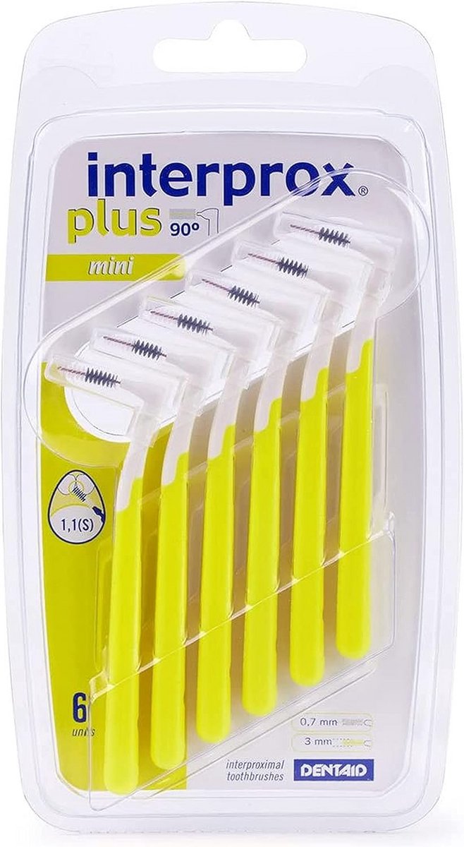 Interdentale Borstels Mini Geel 12 x 6 Stuks