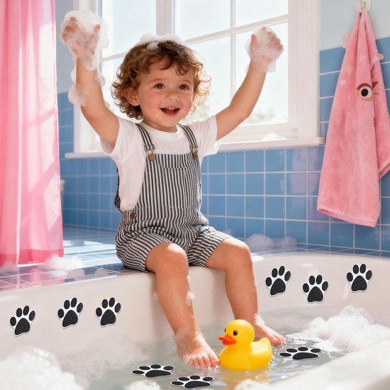 20 Stuks Antislip Douche Stickers Hondenpoot Vorm Veiligheidsstickers Voor Badkamer Bad En Douche Ouderen Senioren Baby Peuter Kinderen van Merkloos — afbeelding 4