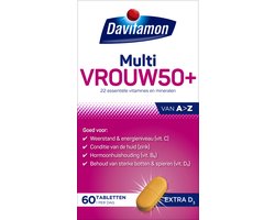 Davitamon Davitamon Multi Vrouw 50+ - Multivitaminen met 22 essentiële vitamines en mineralen - 60 tabletten - 60 stuks