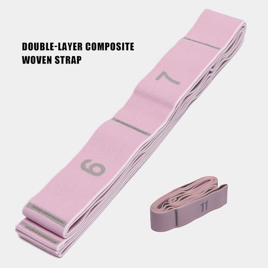 Yoga riem rekstroken 11 lussen — afbeelding 2