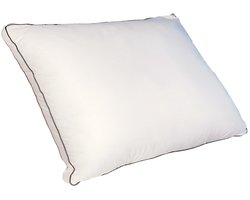 Vente-unique Hoofdkussen met donsgevoel in katoenperkal 91 draden/cm² - 50 x 70 cm - 700 g - Wit - AUXENCE