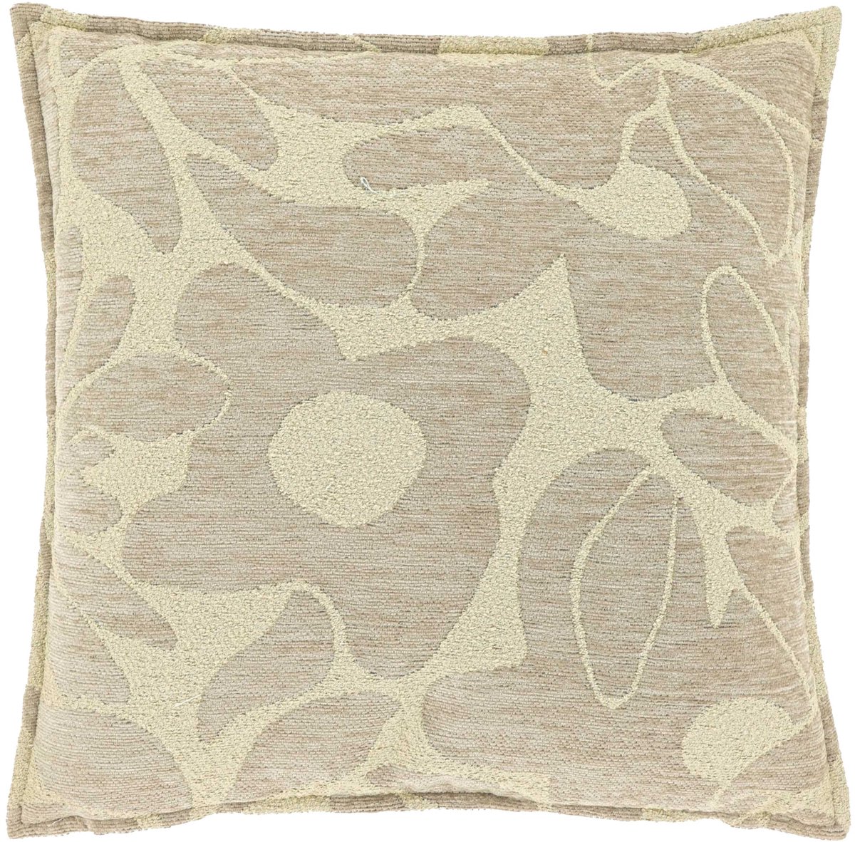 Unique Living Sierkussen Lies - Textiel - Greige - 45x45 cm (BxH) - Chenille - Chateau Grey Greige/Grijs