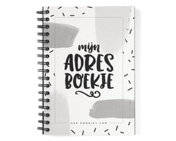 Adresboekje met alfabet – Klein A6 – Zwart wit – Adressenboek A t/m Z - Telefoonboekje - Adresboek met wachtwoorden - Wachtwoordenboekje
