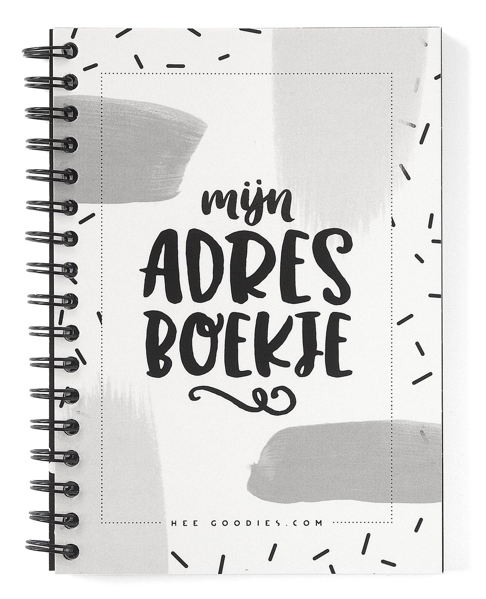 Adresboekje met alfabet – Klein A6 – Zwart wit – Adressenboek A t/m Z - Telefoonboekje - Adresboek met wachtwoorden - Wachtwoordenboekje