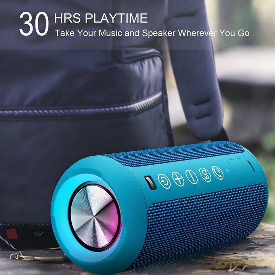 Draagbare Bluetooth Speaker - Mini Wireless Speaker Met LED-licht - Waterdichte Bluetooth Box Met 360° Surround Sound - Ondersteunt AUX TF-kaart En TWS Stereo Koppeling - Lange Batterijduur Met Diepe Bas - Geschikt Voor Buiten Strand En Feesten — afbeelding 2