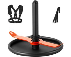 Staal Gewichtsslee voor Fitnesstraining, Duurzame Oefenapparatuur Met Harnas, Ontworpen voor Snelheids- en Krachtworkouts, Compatibel Met 51 mm Gewichtsschijven, Oranje & Zwart