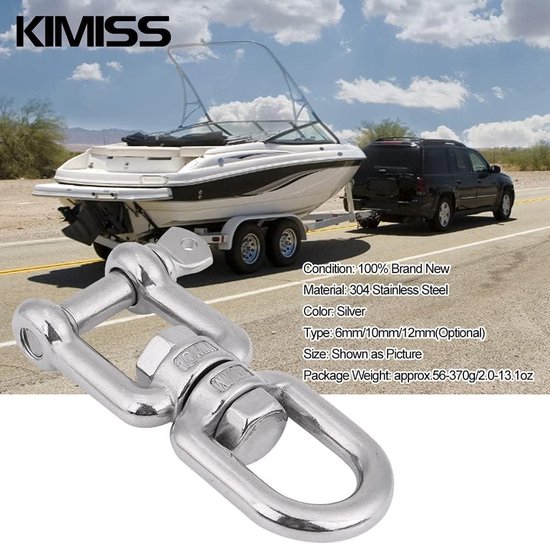 Ronte - Zwaar werk 304 roestvrijstalen Swivel Ring Snap Rolling Shackle Apparaat - Veiligheid, Duurzaamheid, Handigheid van Ronte — afbeelding 3