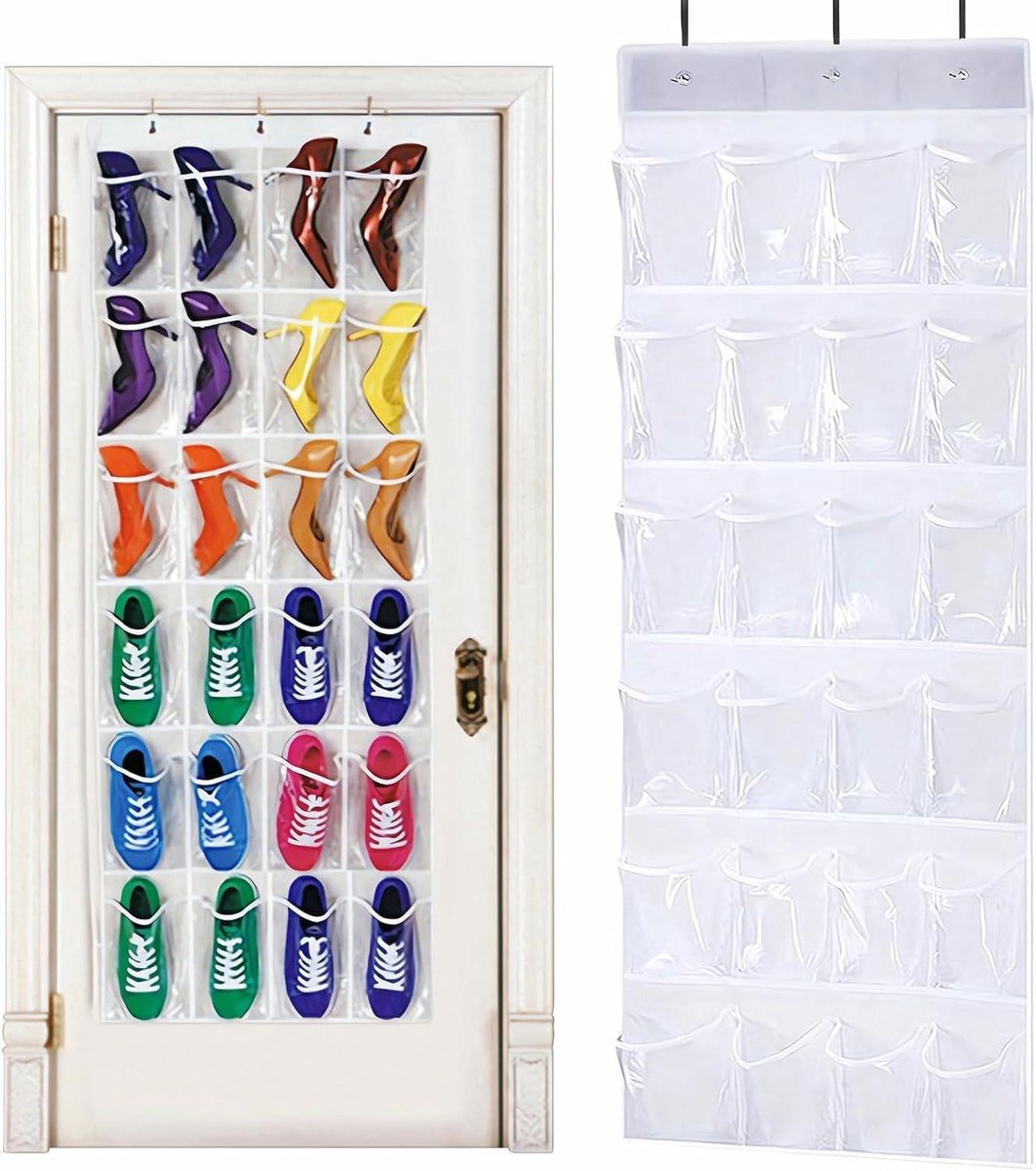Ronte - Hangende Opbergtas met Zakken en Haken voor Schoenen en Kleding - Opvouwbare Schoenenopberger - Stevige Mesh Schoenenhouder - Voor Mannen, Vrouwen, Kinderen
