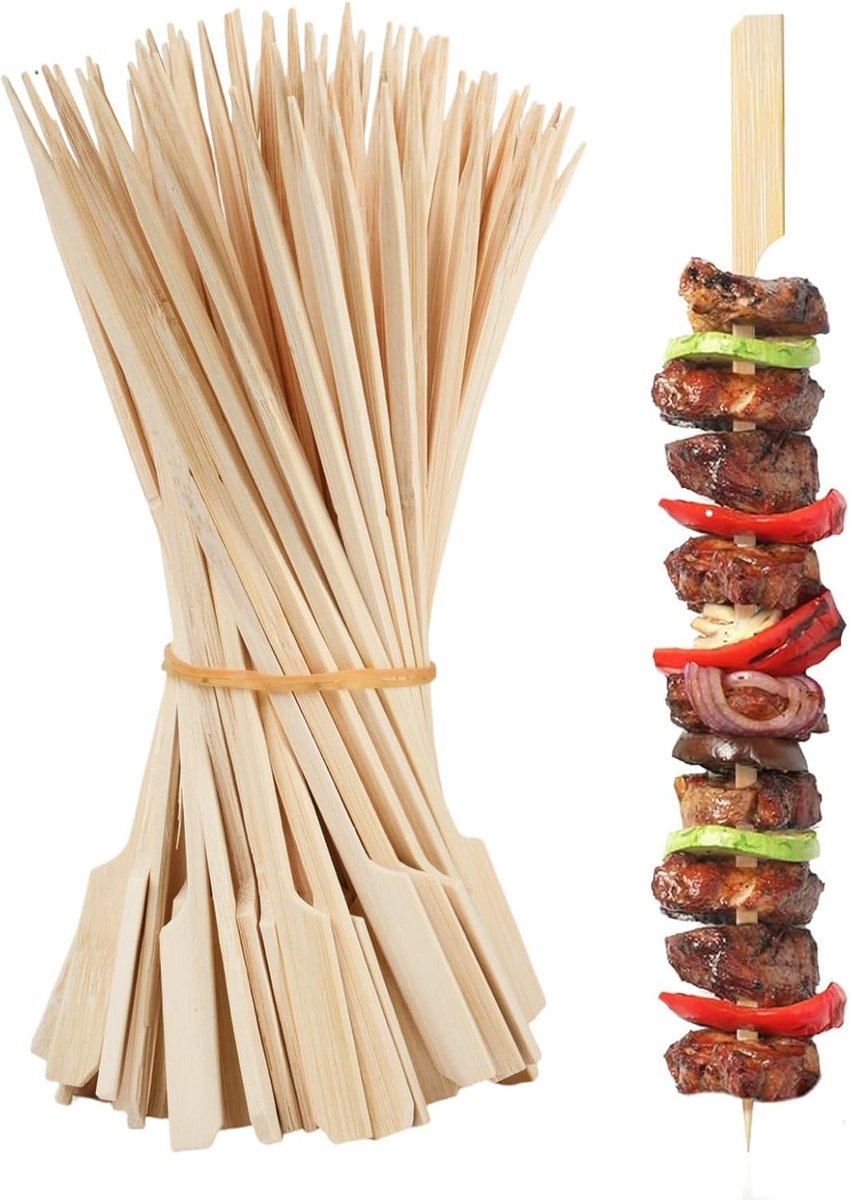 Bamboespiesen 20 cm - 100 stuks - voor grillen en kampvuur