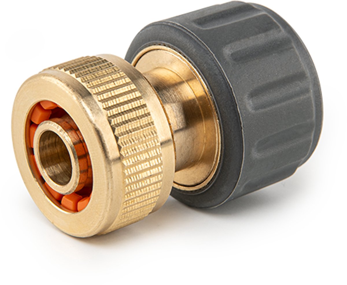 Bradas Brass Soft Koppeling 13 mm (1/2") - Snelkoppeling met Stop