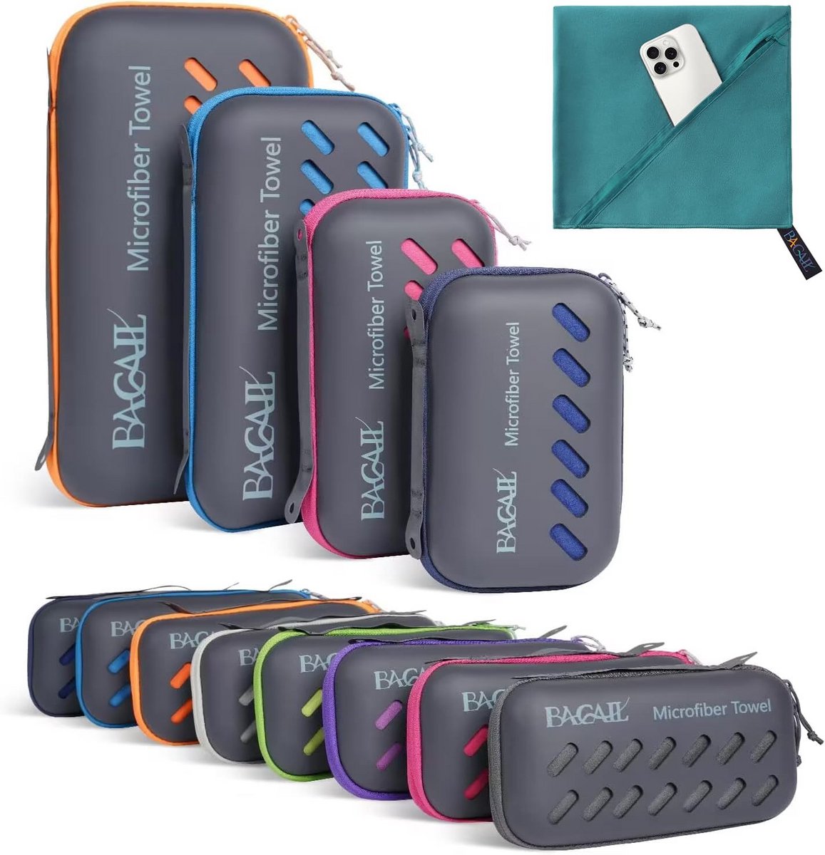Microvezel reishanddoek sneldrogend super absorberend ultracompact camping strand zwemmen sport yoga