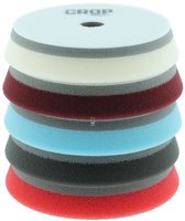 Set de disques de polissage CROP Interface 75 mm - 5 disques de polissage 75 mm - Kit de polissage - Tampons de polissage - Pack essentiel pour l'esthétique automobile