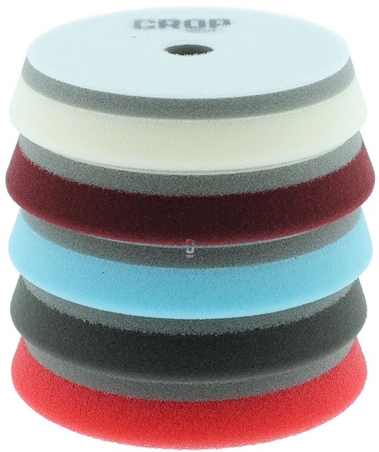 Set de disques de polissage CROP Interface 75 mm - 5 disques de polissage 75 mm - Kit de polissage - Tampons de polissage - Pack essentiel pour l'esthétique automobile