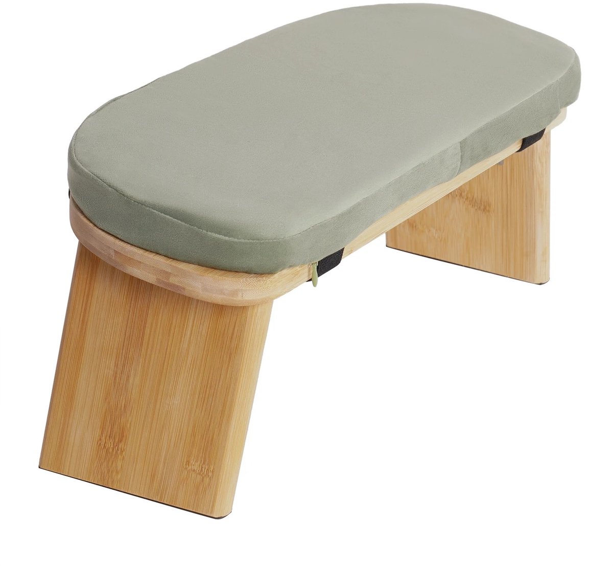 LabelOne Meditatiestoel – Meditatiebankje – Yoga Stoel – Zitkruk – met kussen – inklapbaar – ergonomisch – tot 180 kg – groen