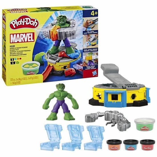 Play-Doh Marvel Hulk Pletpret Speelset - Boetseerklei - Inclusief Hulk figuur