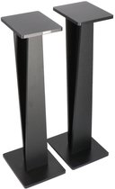 vidaXL Luidsprekerstandaards 2 st 1 pijler gehard glas zwart, speakerstandaard, speakertoren, speaker standaard universeel, luidspreker standaard