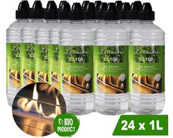 Xaralyn Bio-ethanol CL100 (24 x 1 Liter) - 100% zuivere bio ethanol - mooie gele vlam - zonder toegevoegde geur