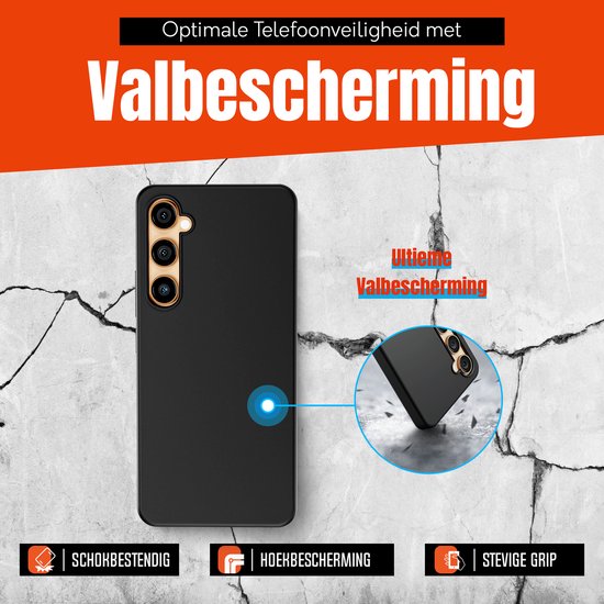 Coque de téléphone noire avec protection antichute améliorée, même en cas d'impact.