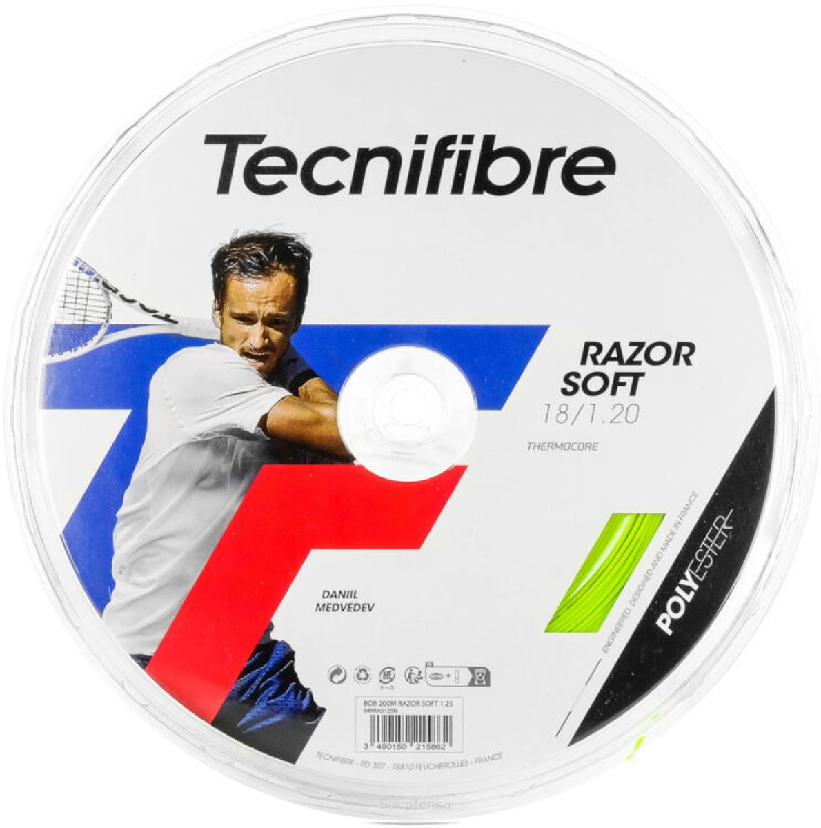 Tecnifibre Razor Soft 1.20 Tennissnaar - Lime Groen 12m